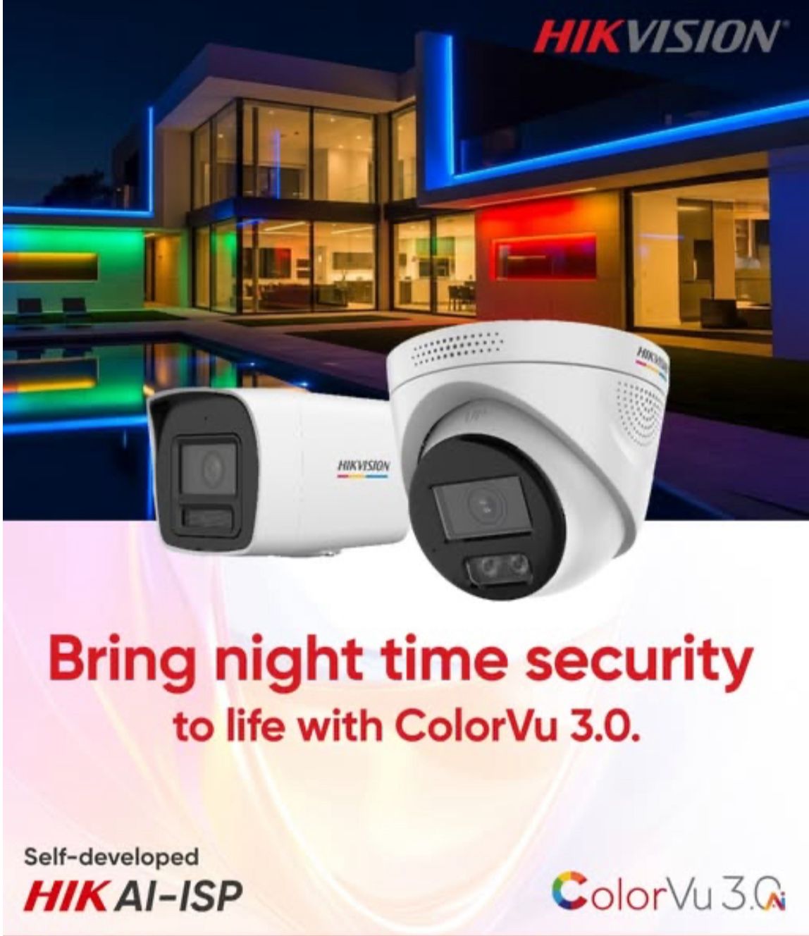 HIKVISION 2 mp camera clr vu night cameas